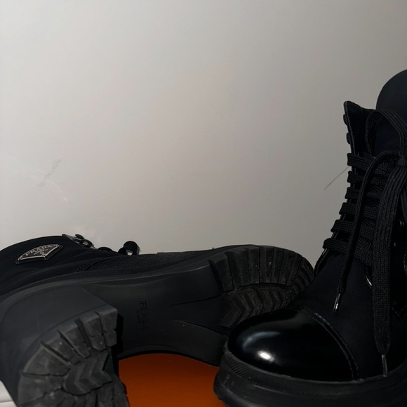 Prada Nylon Boots with Heel in Black. - Picture 6 of 6